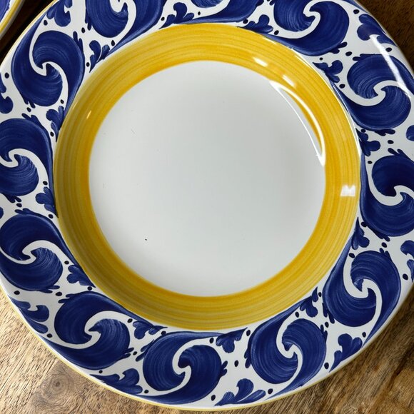 Large Rim Soup Bowl Splash by Herend Village Pottery Hungary - Picture 3 of 6